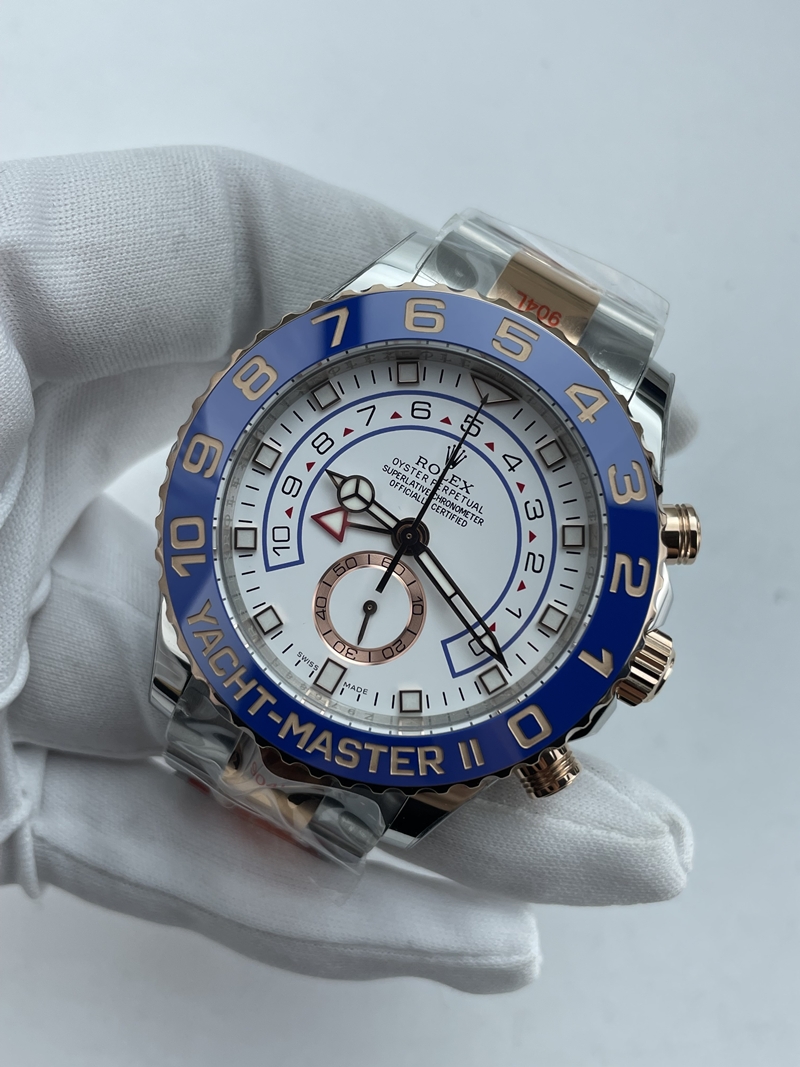 (준비완료/특급배송)NO.3699/KF공장 롤렉스 요트마스터2 116681 블루세라믹 로즈골드 브레이슬릿